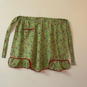 Vintage (50+) Half Apron Made from Feed Sack Fabric on Treadle Sewing Machine
